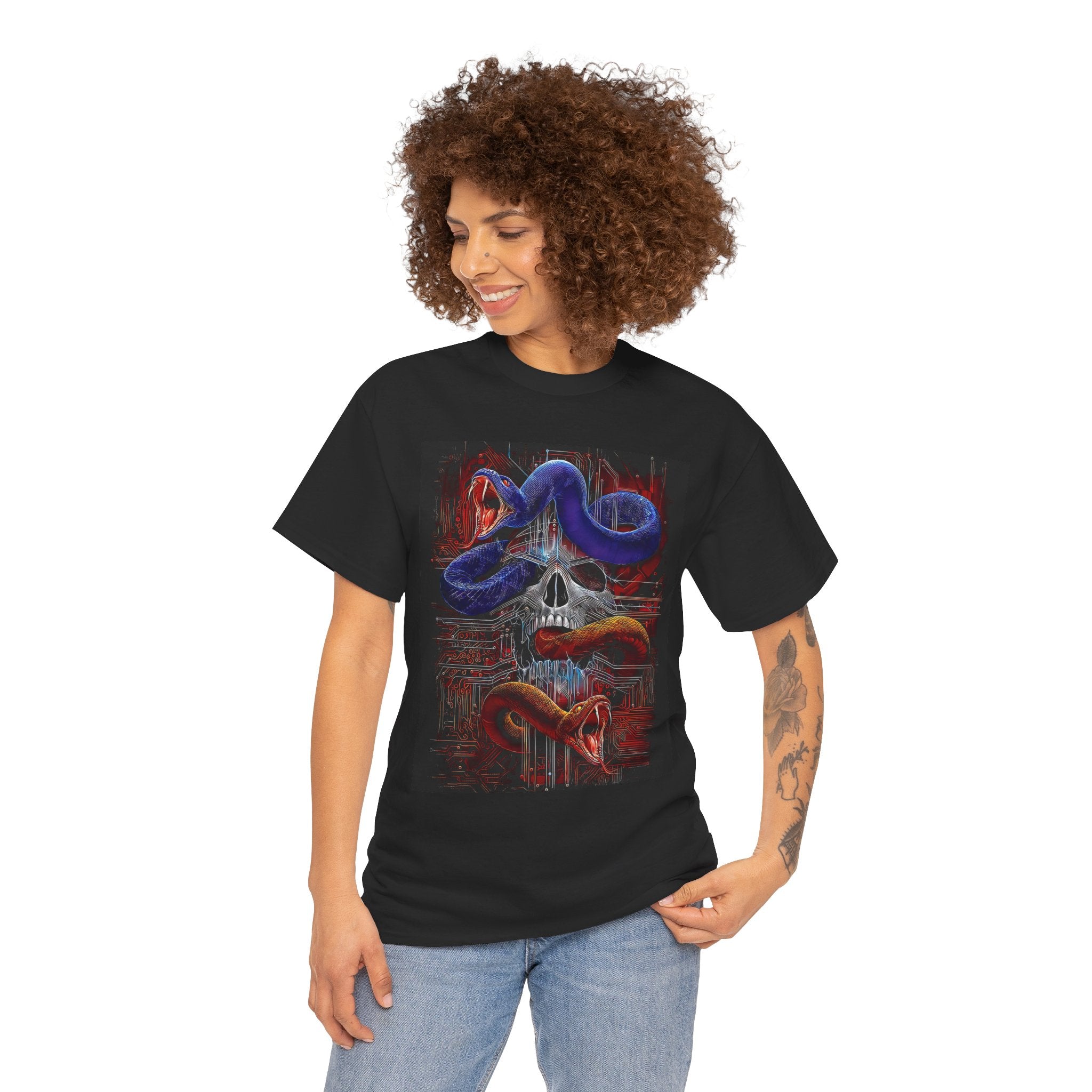 Halloween Nightmares (Dead Circuit Snake) Unisex Tee - Wearable Art, Unique Gift, Casual Ware, Birthday Present, Halloween Apparel