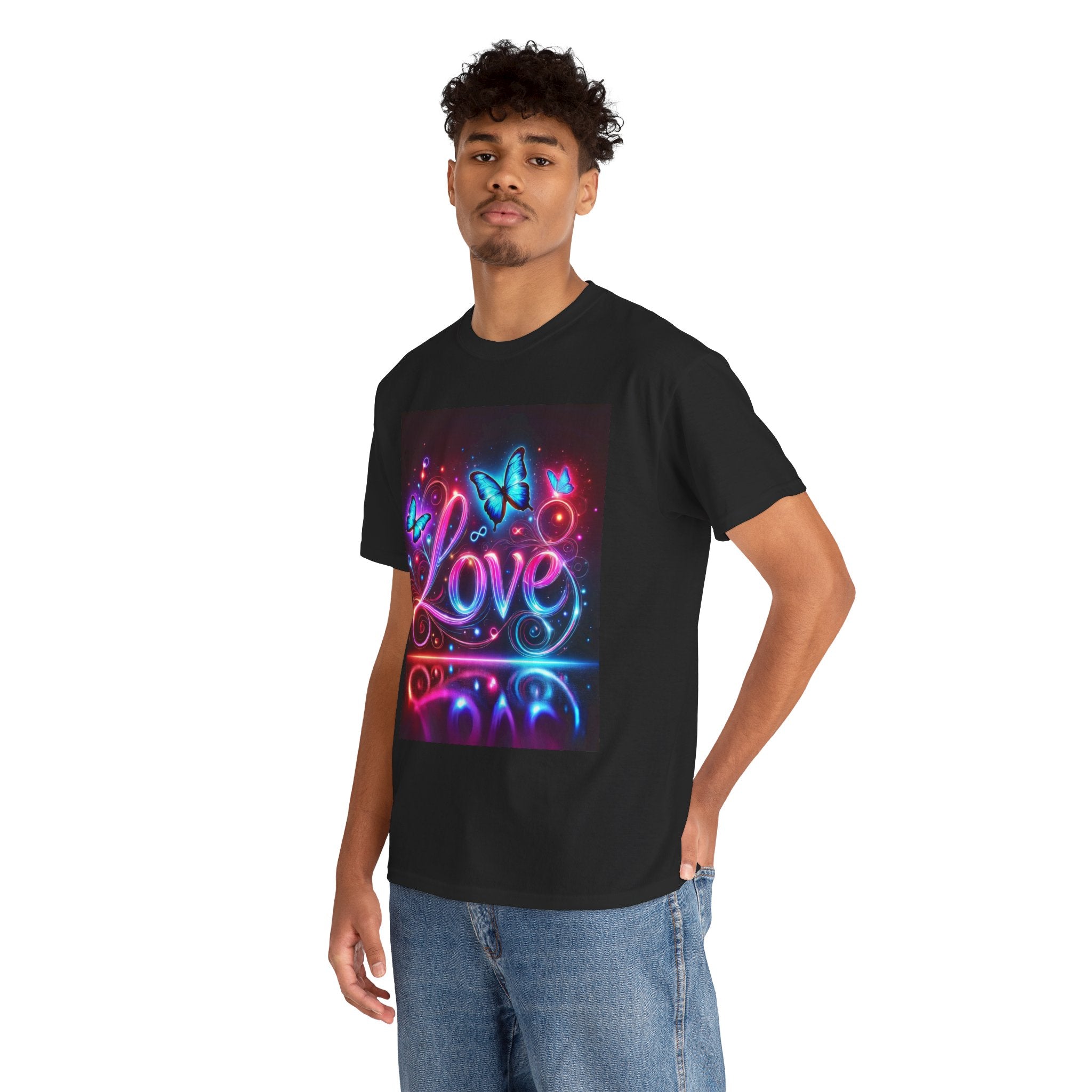 Love and Butterflies Unisex Tee - Wearable Art, Unique Gift, Casual Ware, Birthday Present, Love Apparel
