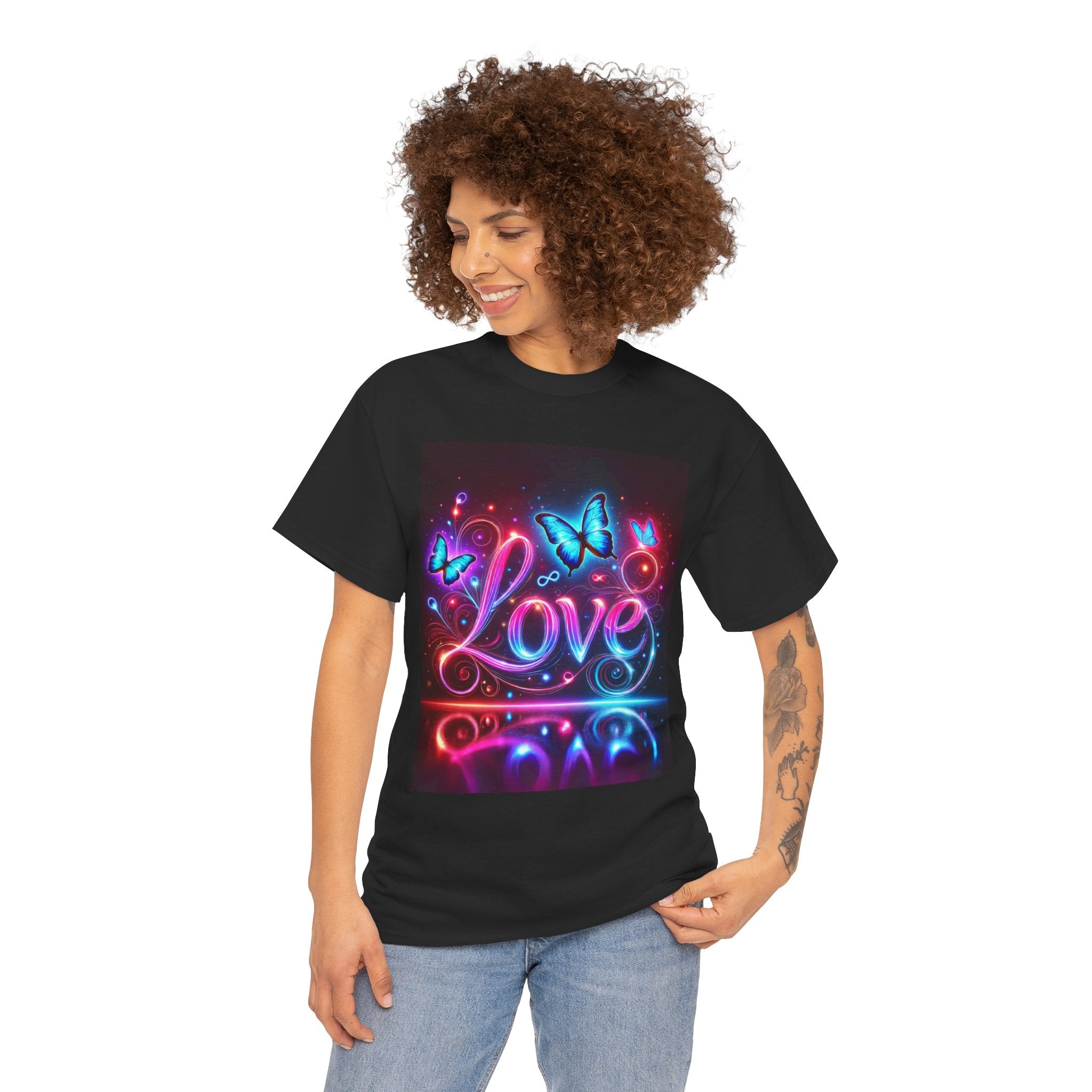 Love and Butterflies Unisex Tee - Wearable Art, Unique Gift, Casual Ware, Birthday Present, Love Apparel
