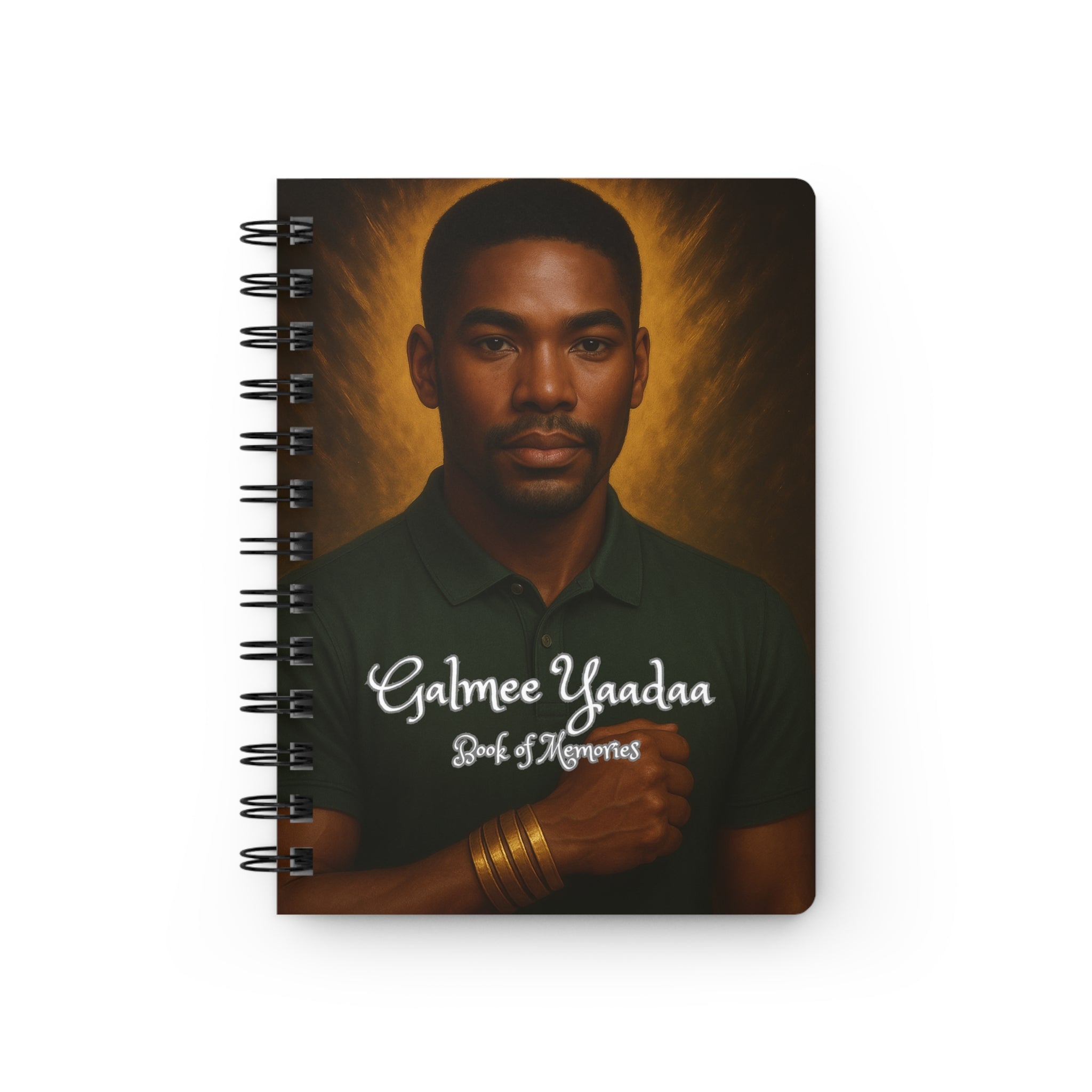 Galmee Yaadaa Men's Daily Journal, Book of Memories, Artistic Notebook, Writing Journal, Gift for Self or Family, Unique Keepsake