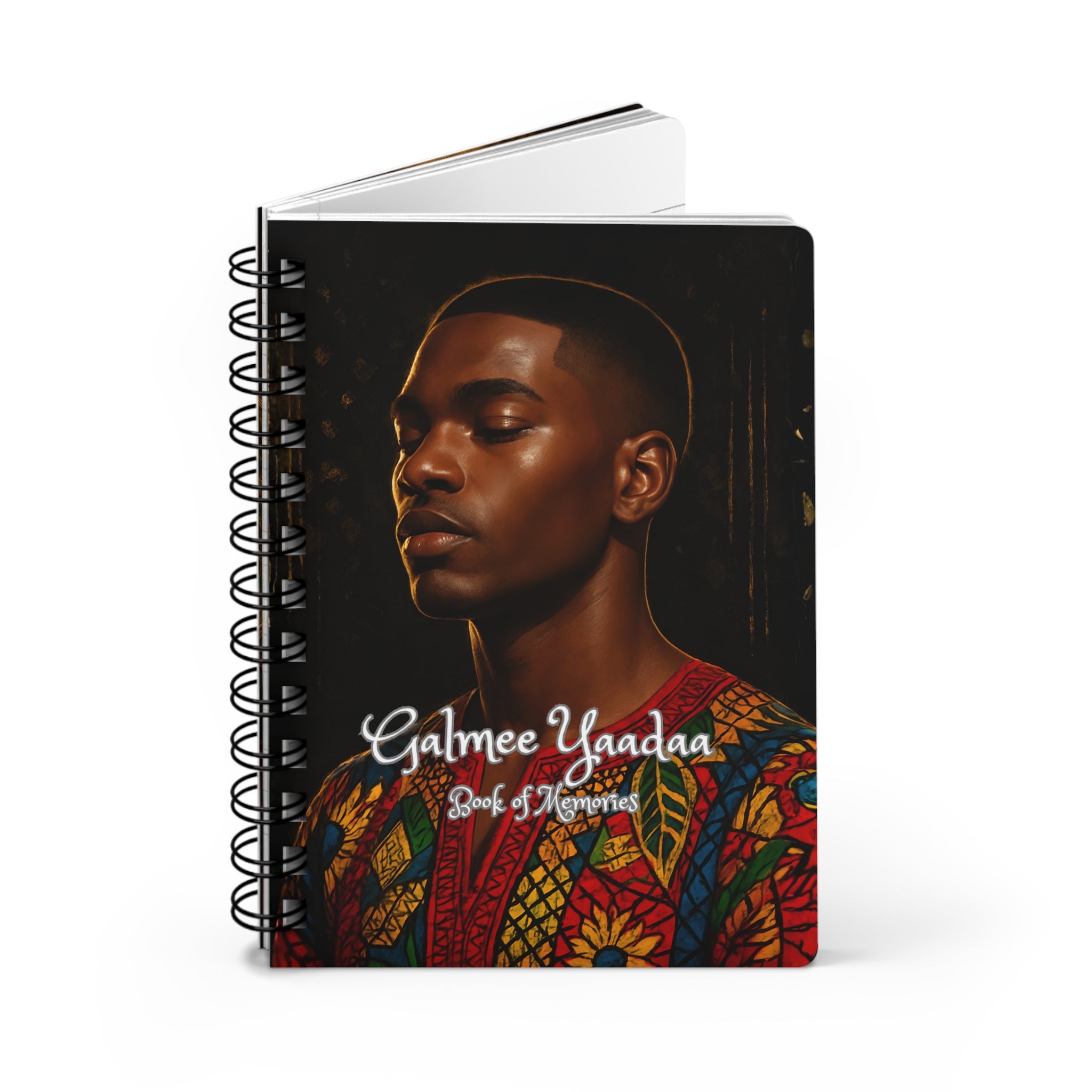 Galmee Yaadaa Men's Daily Journal, Book of Memories, Artistic Notebook, Writing Journal, Gift for Self or Family, Unique Keepsake
