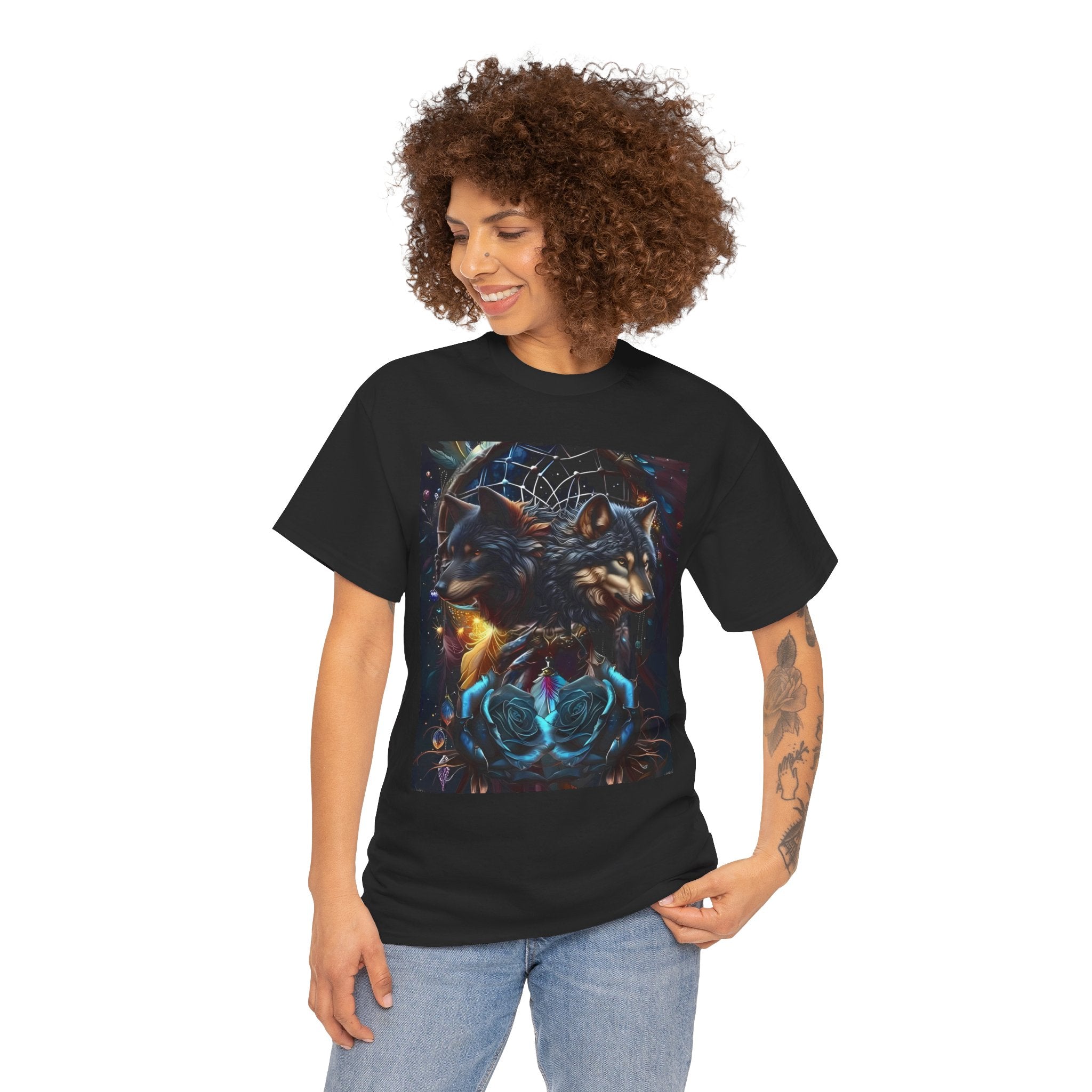 Spirit Wolf Unisex Tee - Wearable Art, Unique Gift, Casual Ware, Birthday Present, SpiritApparel