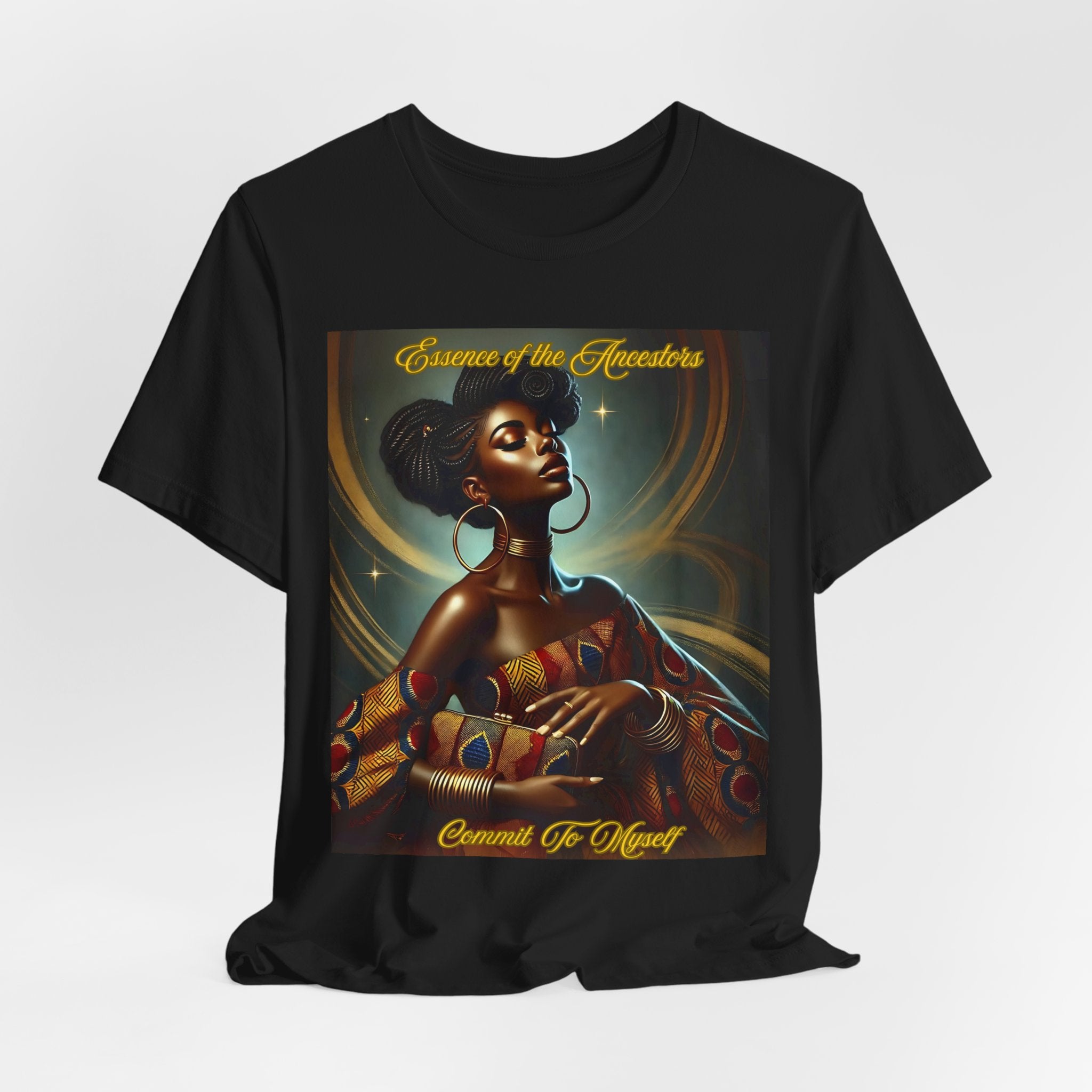 Essence of the Ancestors (Commit To Myself) Unisex TeeDesign, Gift for Art Lovers, Cultural Apparel, Statement Shirt, Unique Fashion