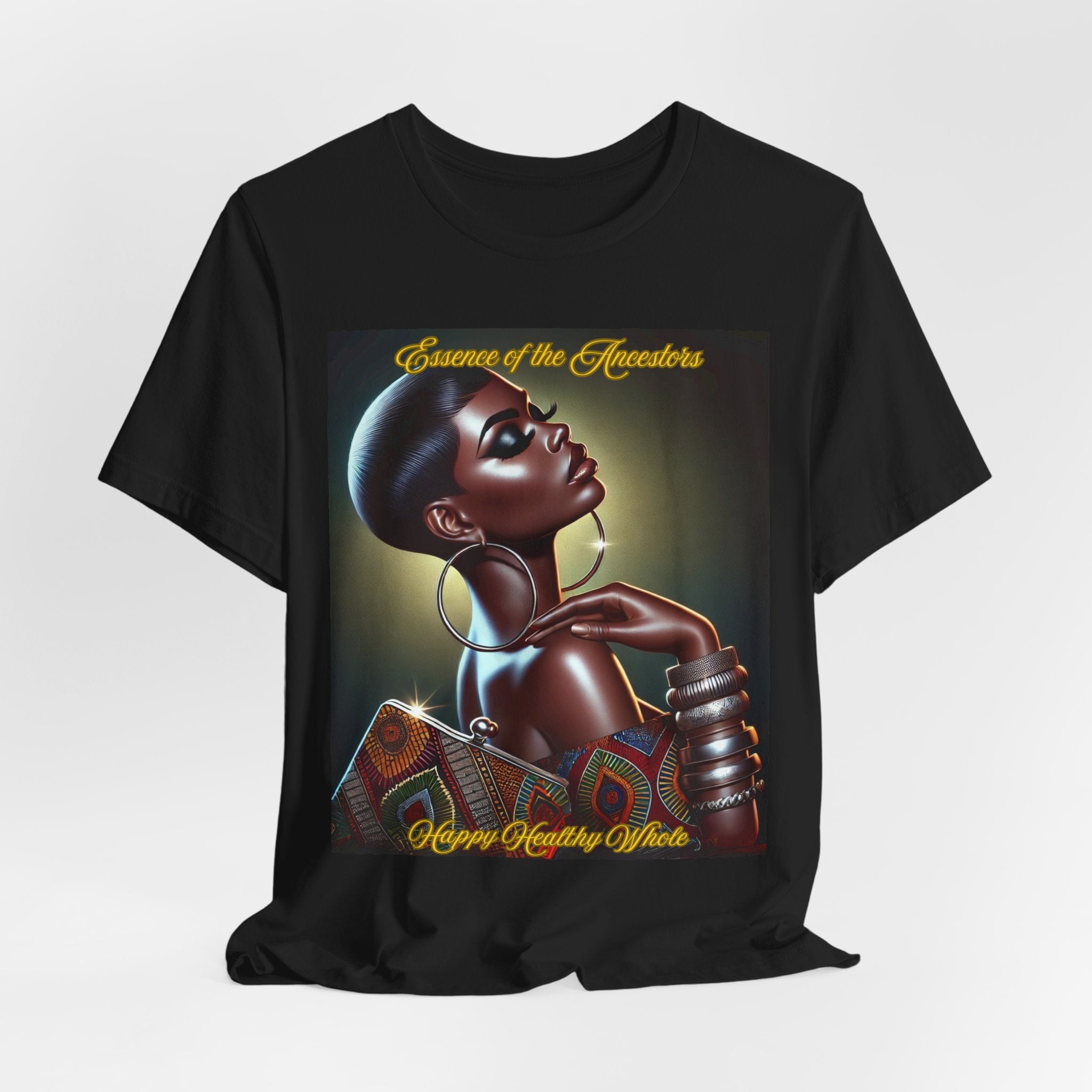 Essence of the Ancestors (Happy Healthy Whole) Graphic Tee for Unisex, Affirmation T-Shirt, Cultural Pride Wear, Gifts for Her, Mixed Heritage Fashion