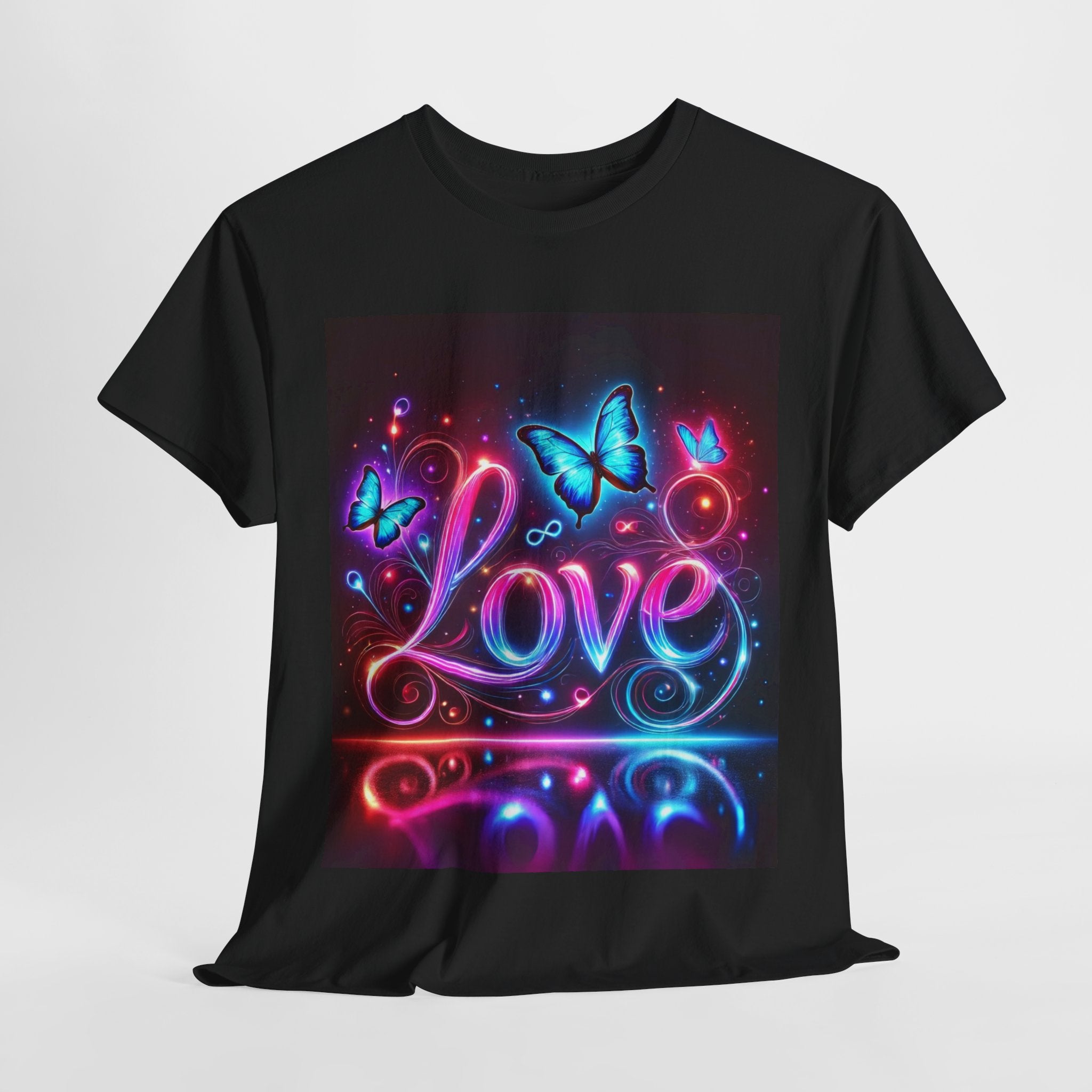 Love and Butterflies Unisex Tee - Wearable Art, Unique Gift, Casual Ware, Birthday Present, Love Apparel