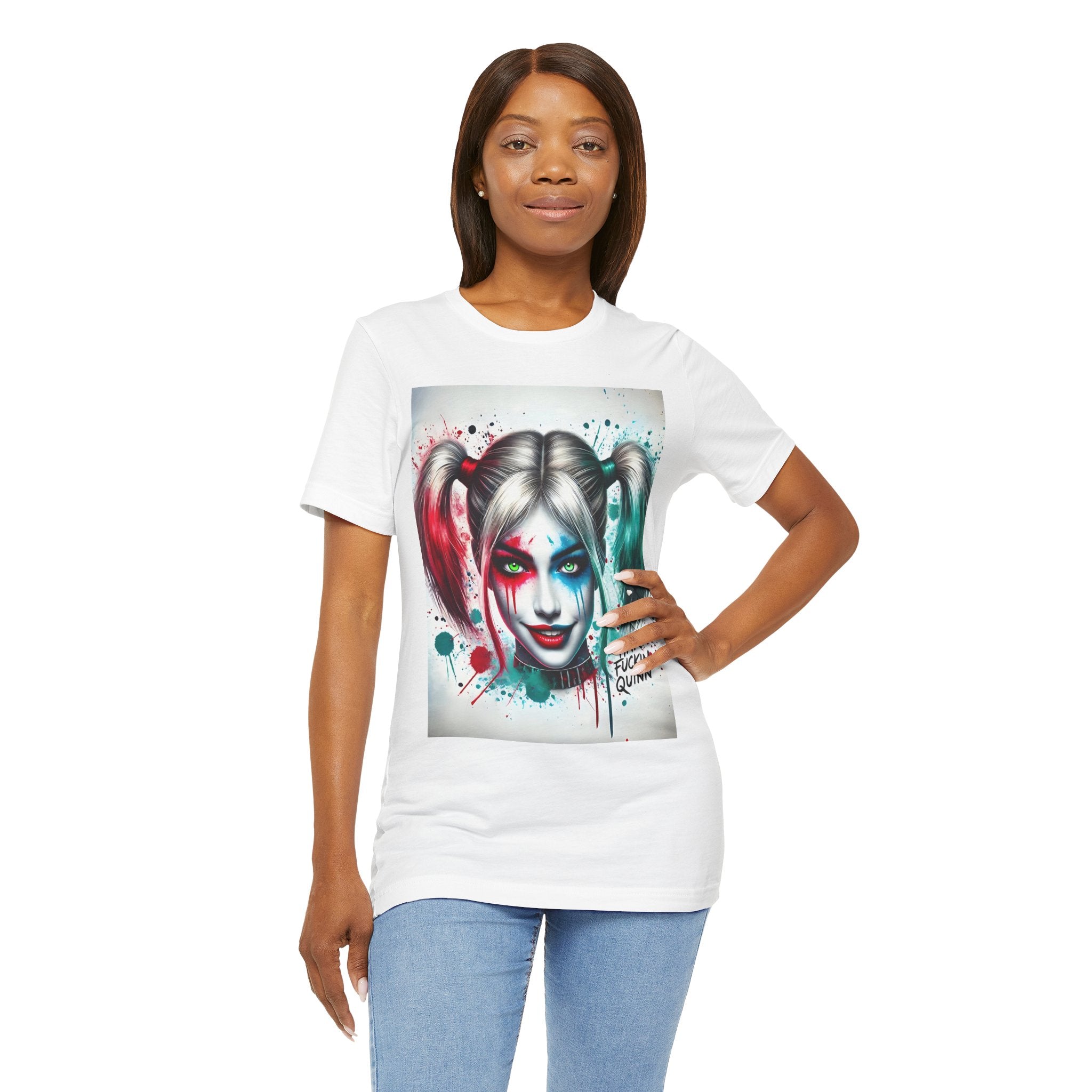 Essence Harley Quinn Inspired Unisex Tee - Graphic Tee, Casual Wear, Pop Culture Shirt, Comic Fan Gift, Halloween Costume Top