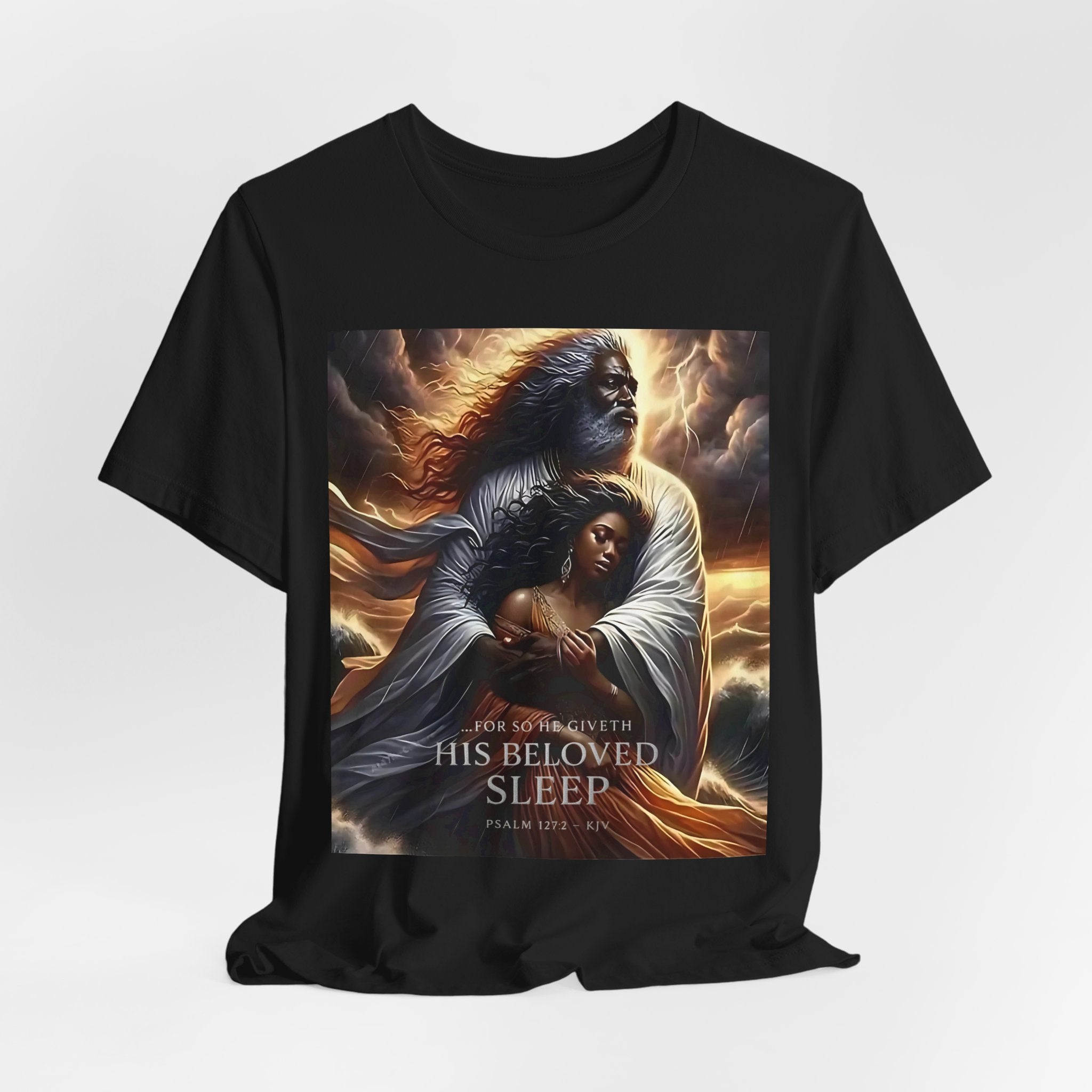Essence Spiritual Graphic Tee: His Beloved Sleep, Religious T-Shirt, Inspirational Apparel, Faith-Based Gift, Unisex Top