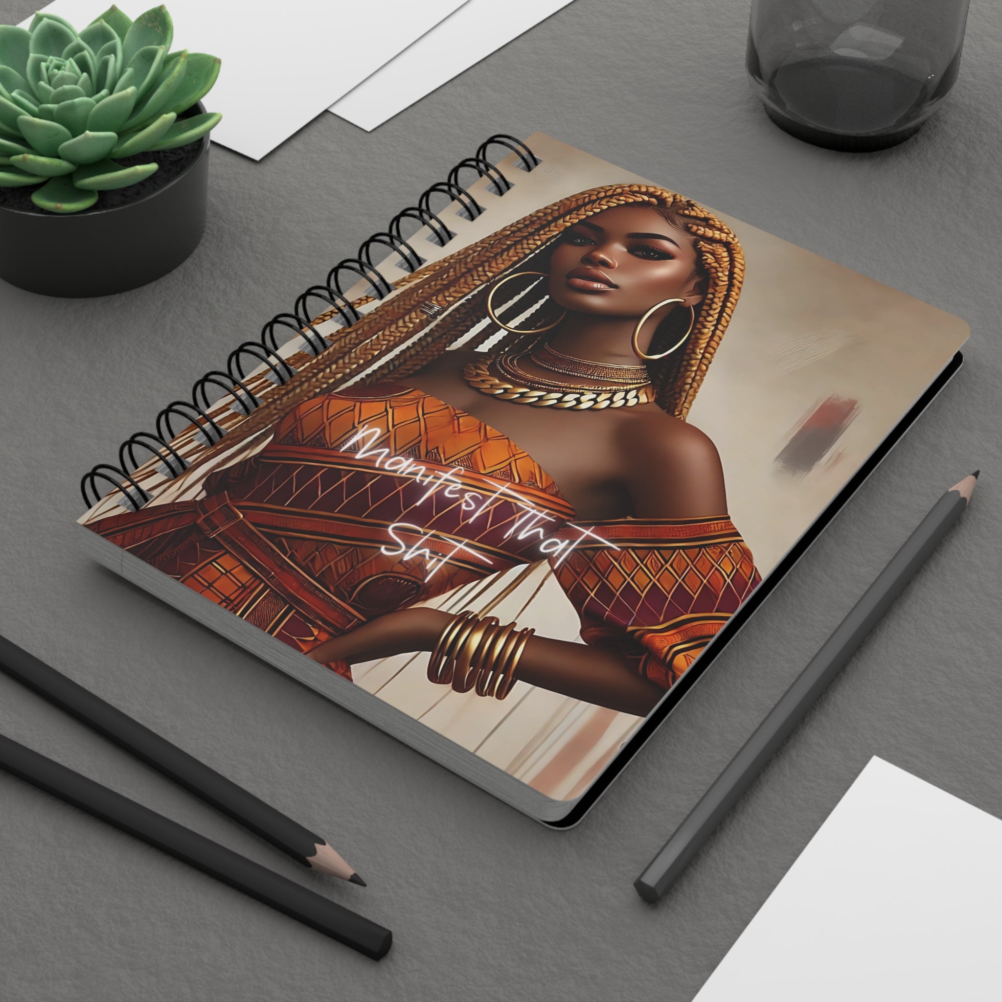Essence Manifest That Shit Spiral Bound Journal, Motivational Notebook, Dream Journal, Gift for Creatives, Self-Care Planner, Unique Stationery