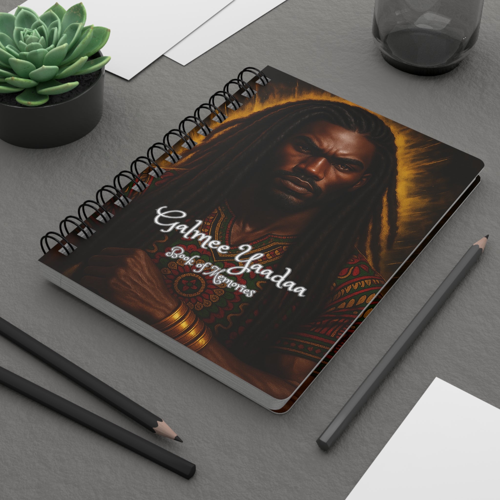 Galmee Yaadaa Men's Daily Journal, Book of Memories, Artistic Notebook, Writing Journal, Gift for Self or Family, Unique Keepsake