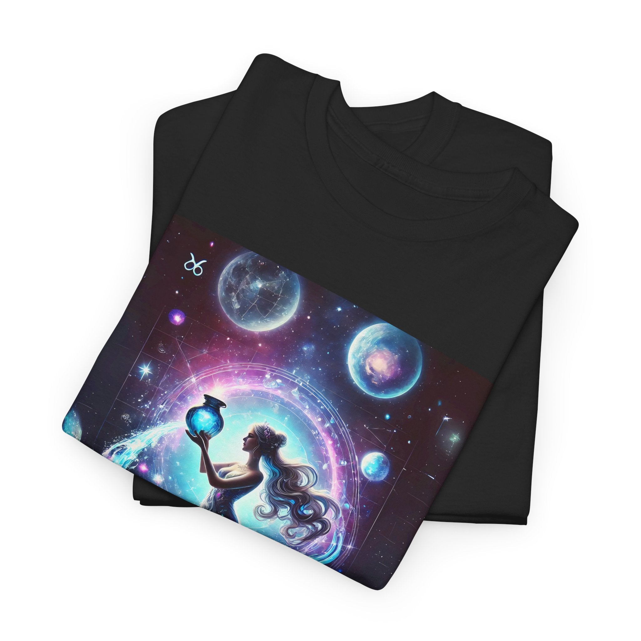 Aquarius Zodiac Unisex Tee - Wearable Art, Unique Gift, Casual Ware, Birthday Present, Zodiac Apparel