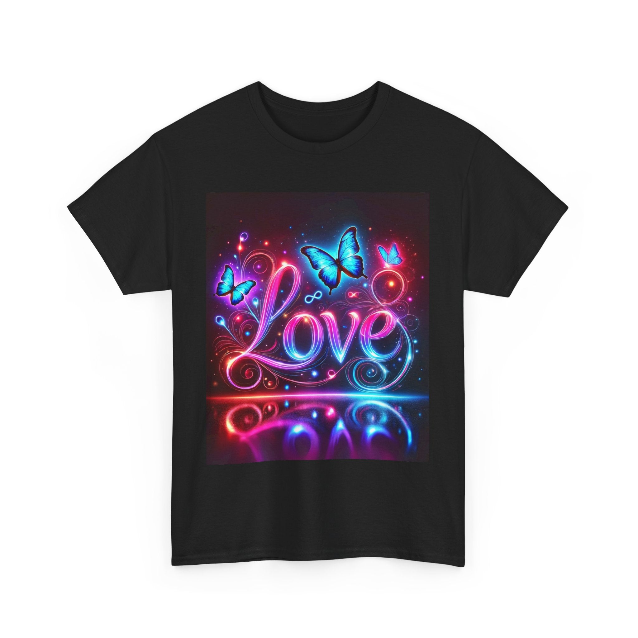 Love and Butterflies Unisex Tee - Wearable Art, Unique Gift, Casual Ware, Birthday Present, Love Apparel