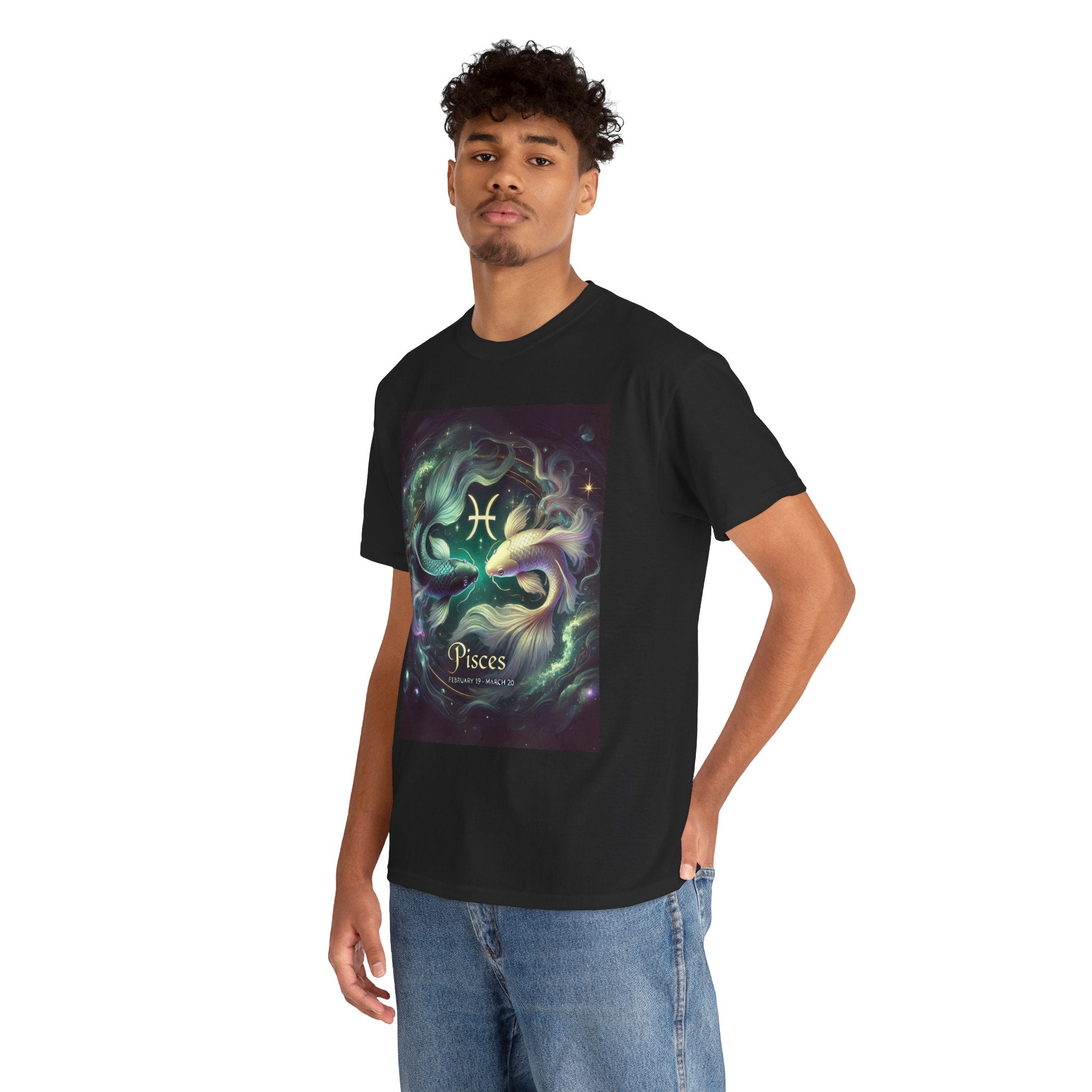 Pisces Zodiac Unisex Tee - Wearable Art, Unique Gift, Casual Ware, Birthday Present, Zodiac Apparel