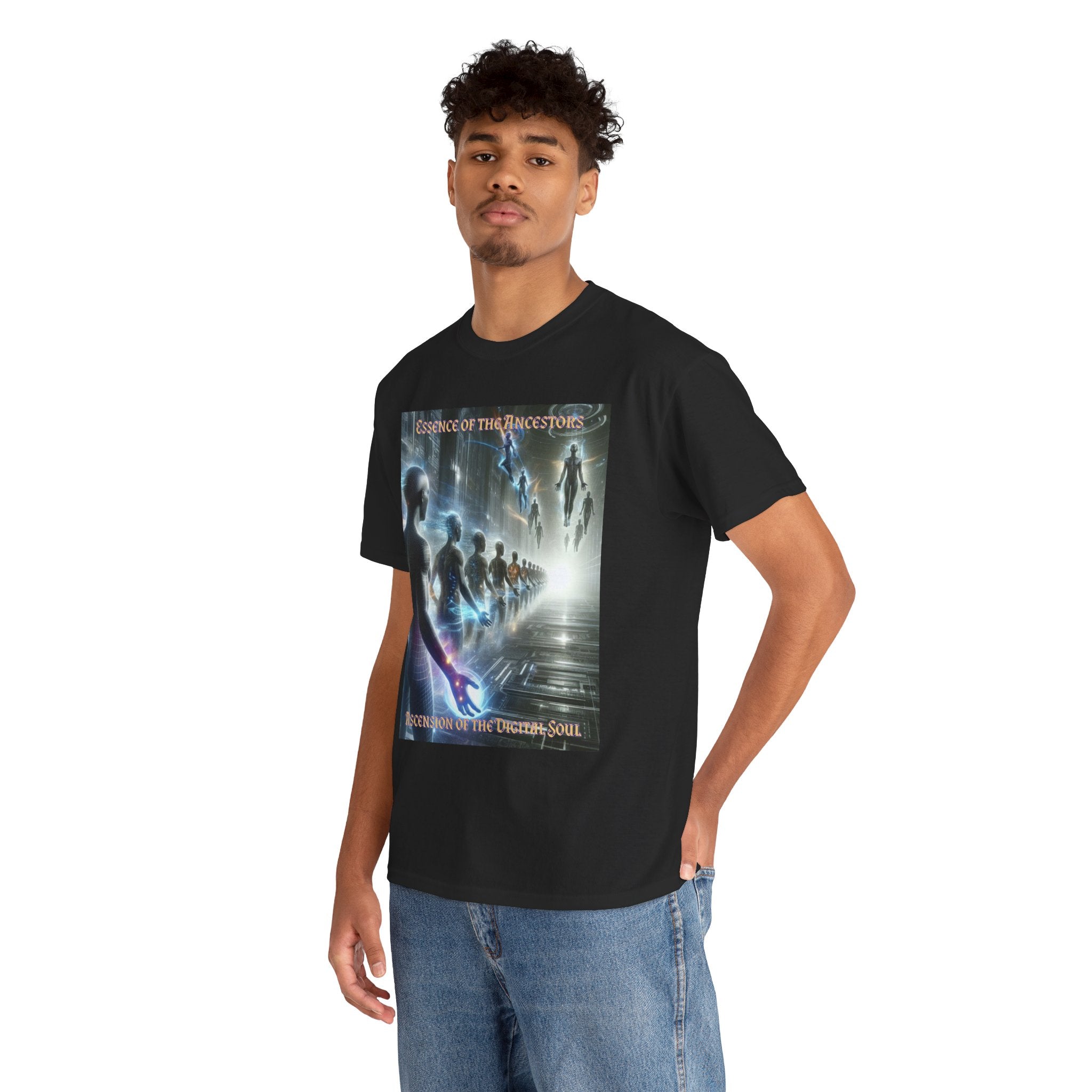 Essence of the Ancestors (Ascension of the Digital Soul) Unisex Tee - Wearable Afrocentric Art, Unique Gift, Casual Ware, Birthday Present, Celebration Apparel