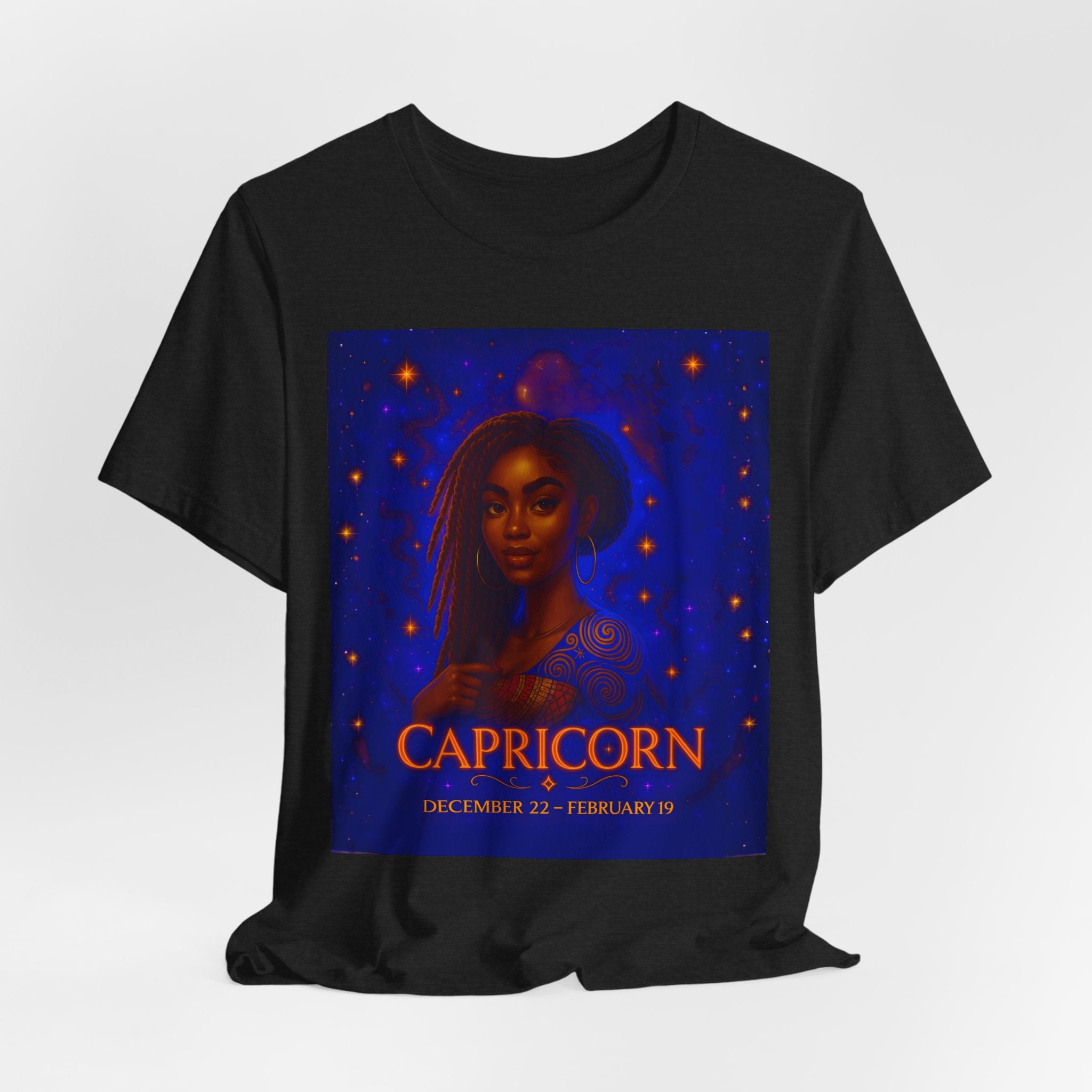 Essence Capricorn Unisex Jersey Tee - Zodiac Sign Shirt for Astrology Lovers, Birthday Gift, Horoscope T-Shirt, Cosmic Apparel, Starry Nights