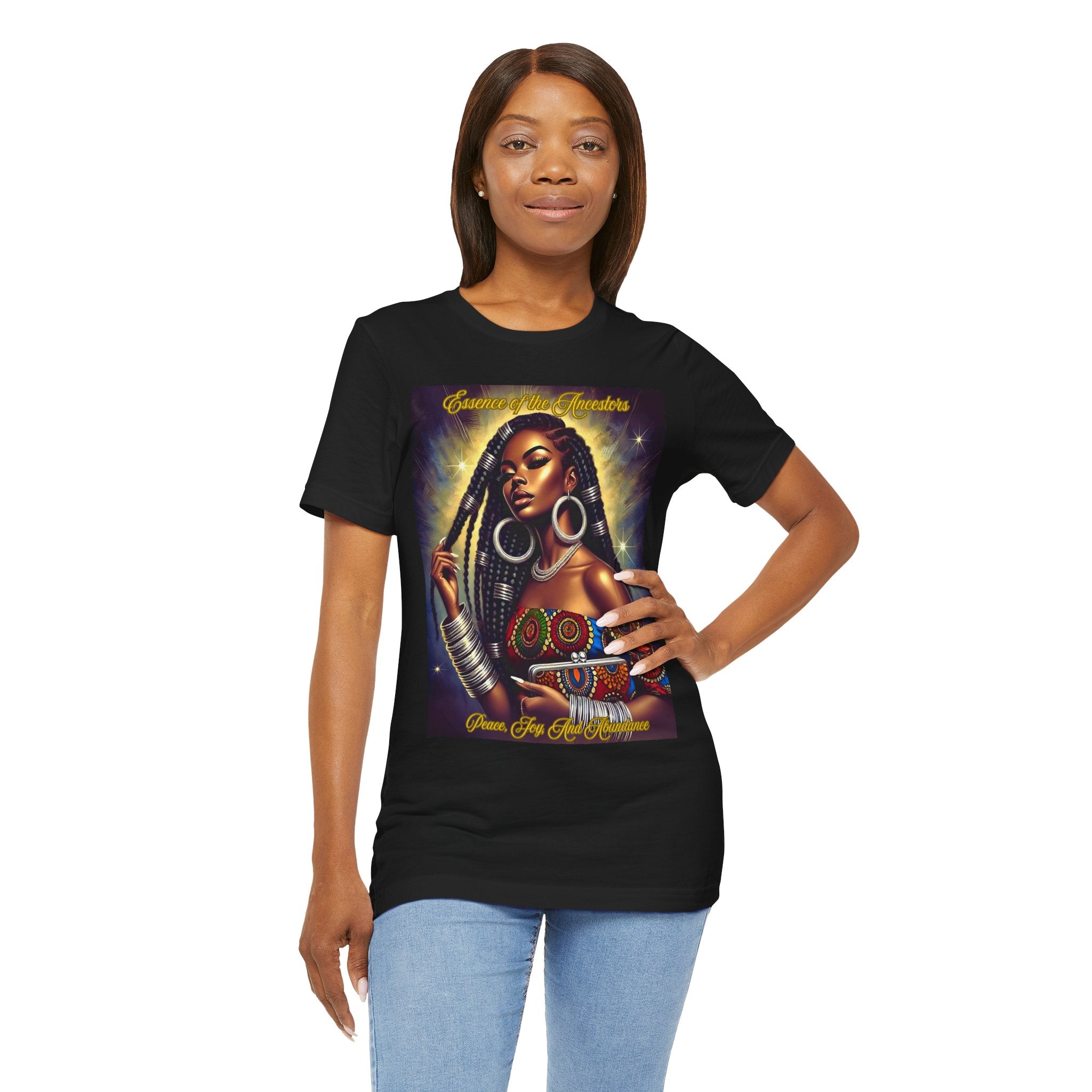 Essence of the Ancestors (Peace, Joy, and Abundance), Afrocentric Shirt, Gift for Her, Celebration of Heritage, Black History Month, Casual Wear