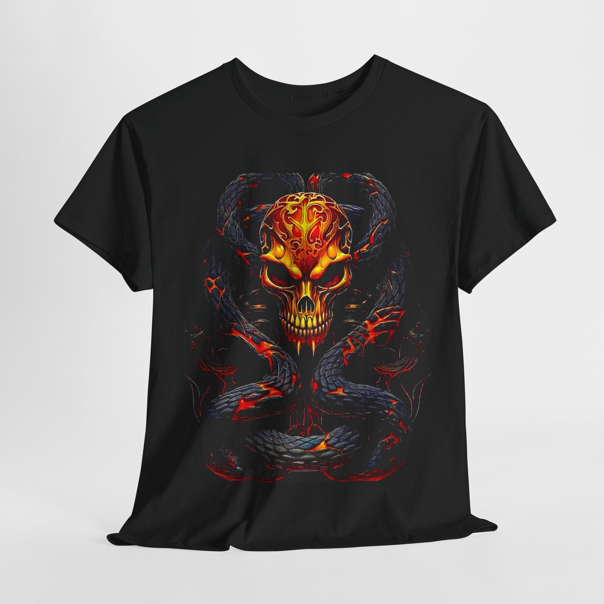 Halloween Nightmares (Skull and Snake) Unisex Tee - Wearable Art, Unique Gift, Casual Ware, Birthday Present, Halloween Apparel