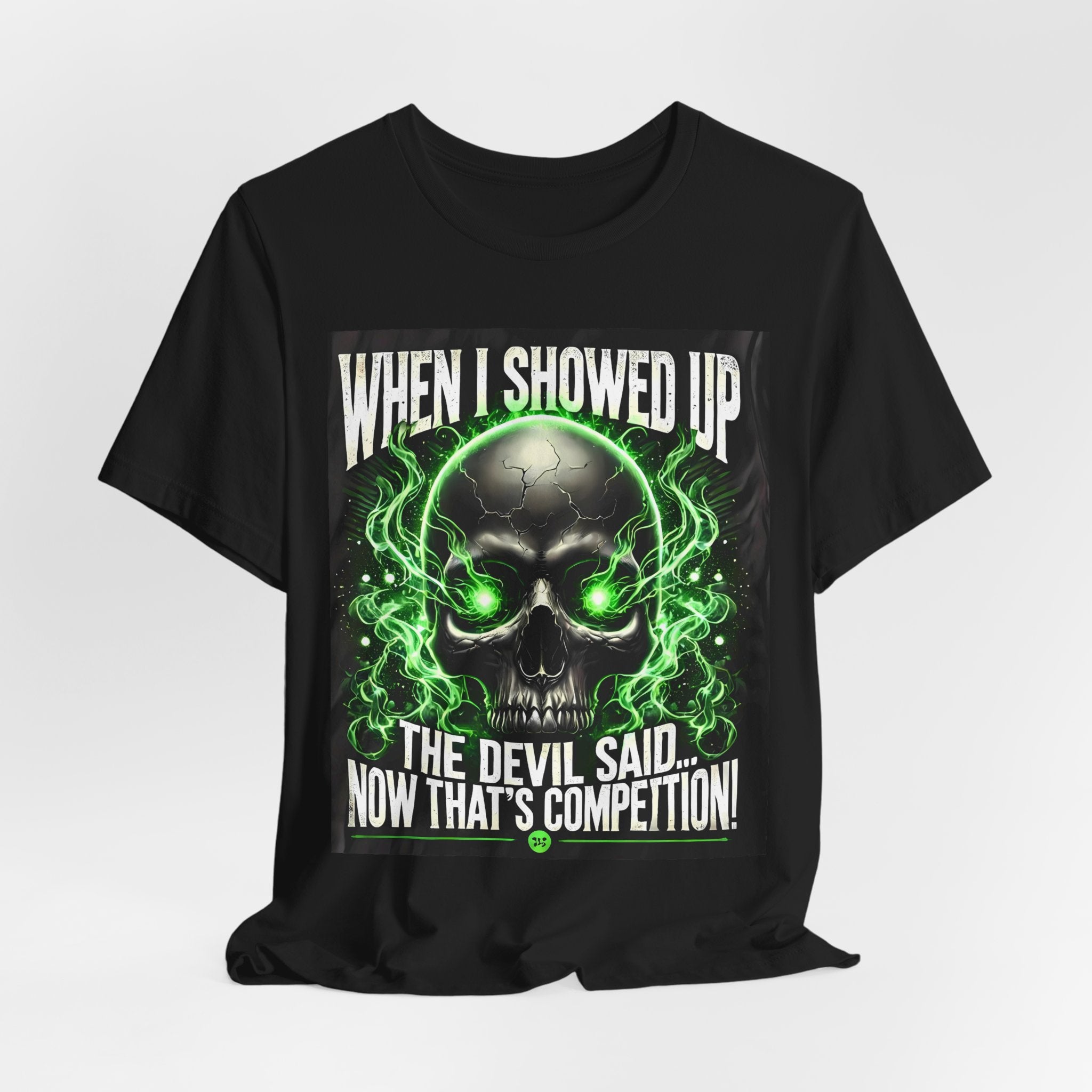 Essence Devil's Competition Graphic Tee, Unisex T-Shirt, Halloween Shirt, Funny Halloween Gift, Skull Design, Unique Graphic Apparel