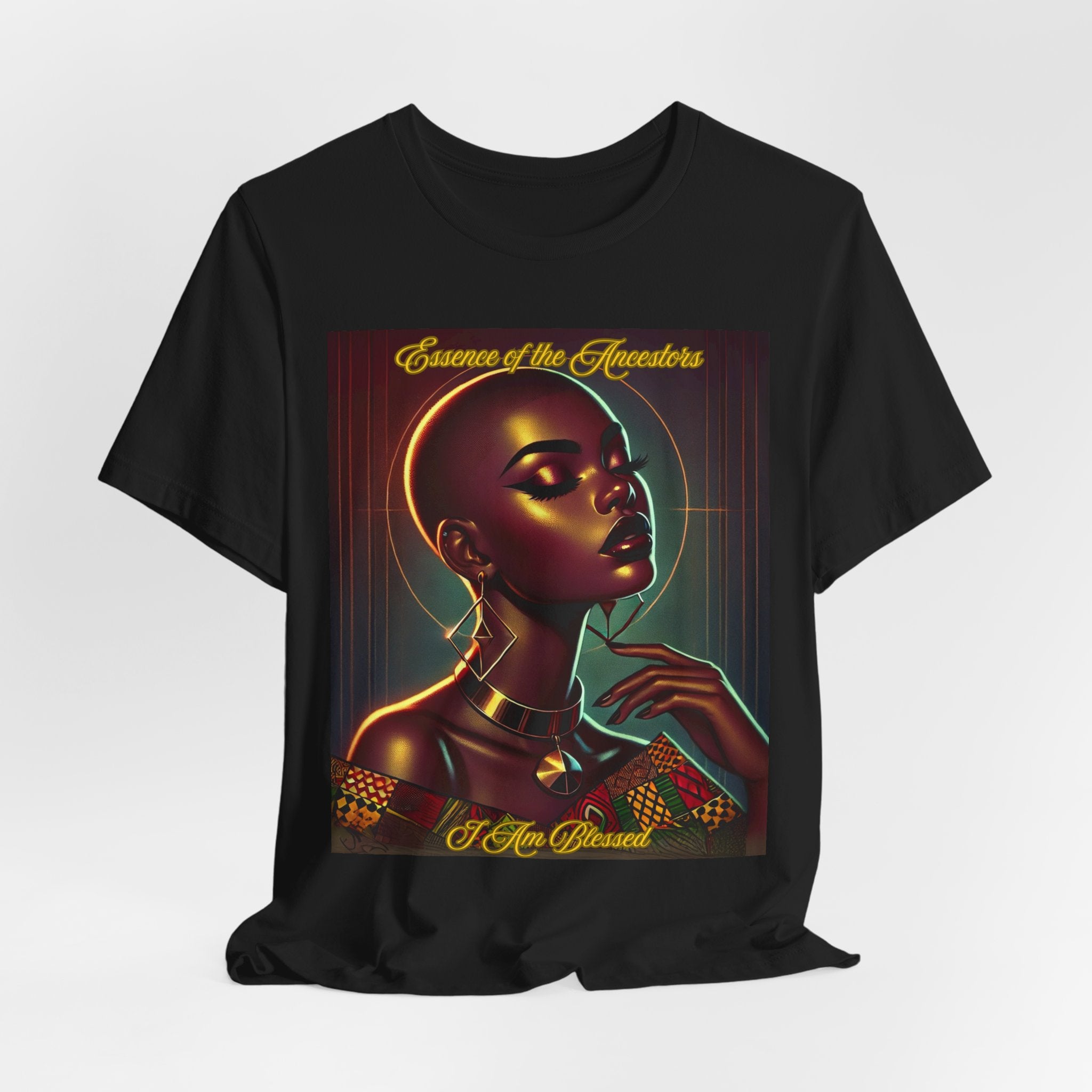 Essence of the Ancestors (I Am Blessed) Unisex Tee with Inspirational Design, Unique Gift for Art Lovers, Everyday Wear, Fashion Statement, Perfect for Celebrations