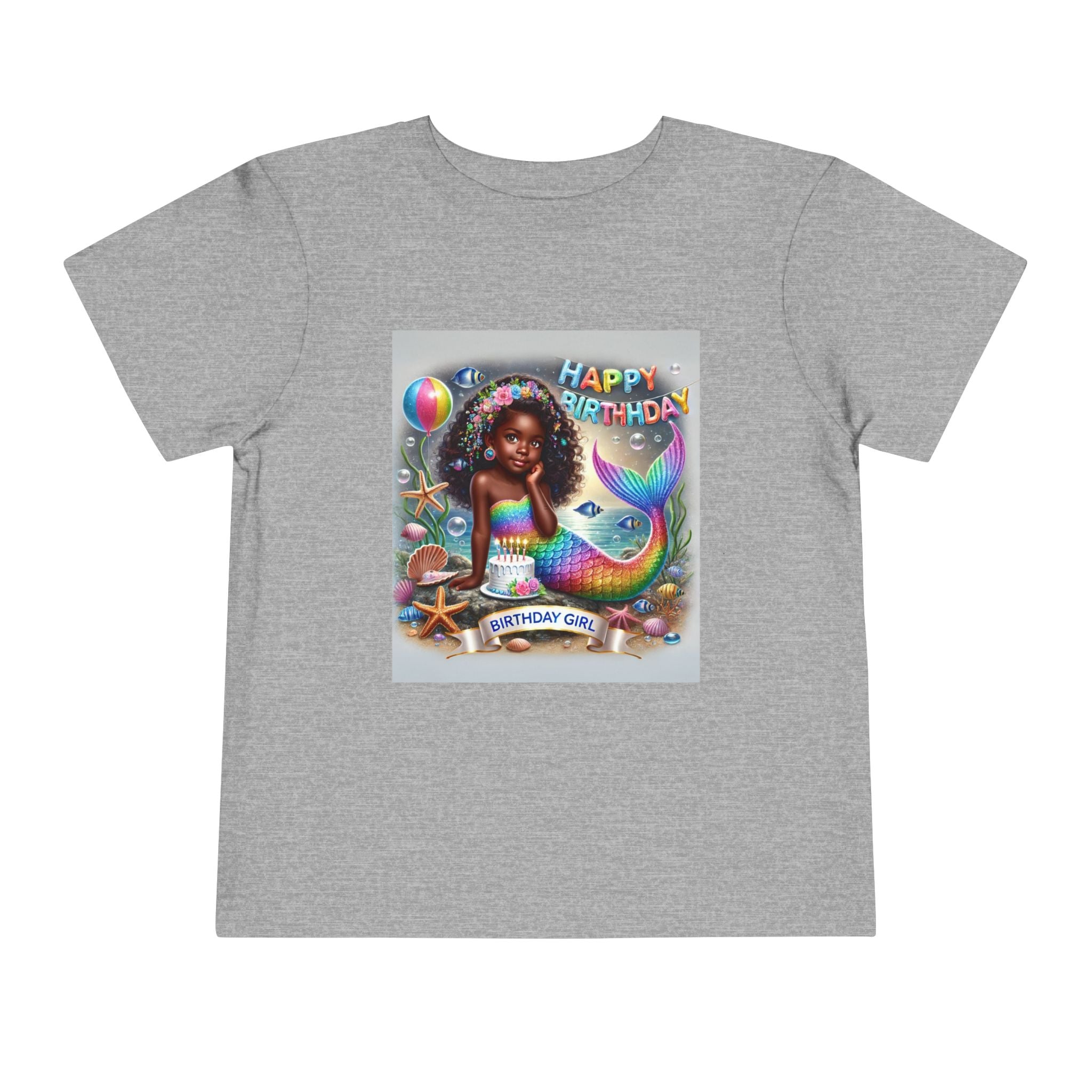 Essence (Mermaid Birthday Girl) Toddler Short Sleeve T-Shirts