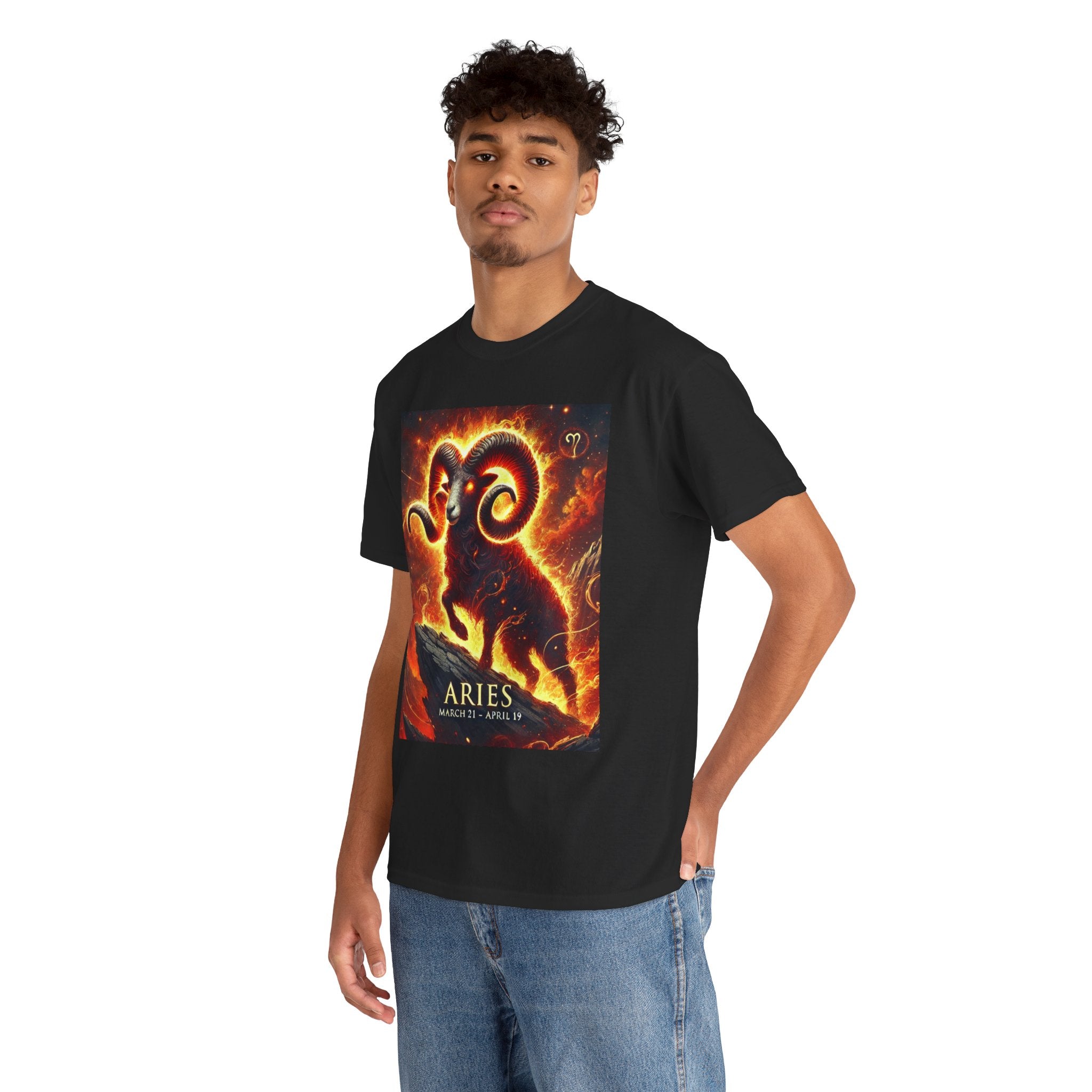 Aries Zodiac Unisex Tee - Wearable Art, Unique Gift, Casual Ware, Birthday Present, Zodiac Apparel