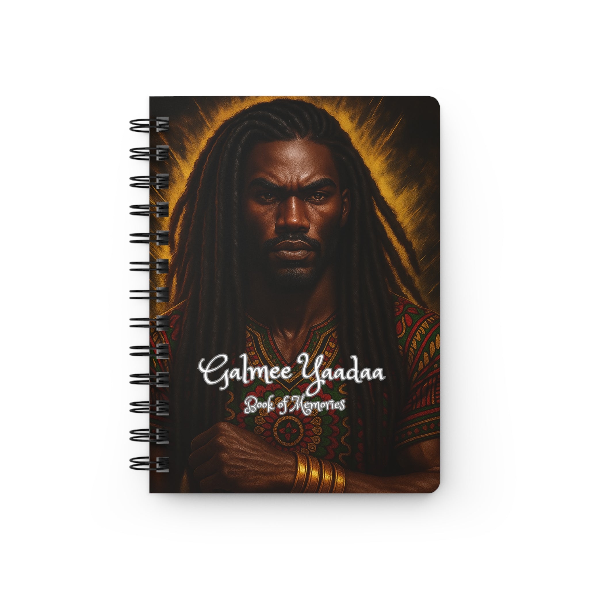 Galmee Yaadaa Men's Daily Journal, Book of Memories, Artistic Notebook, Writing Journal, Gift for Self or Family, Unique Keepsake