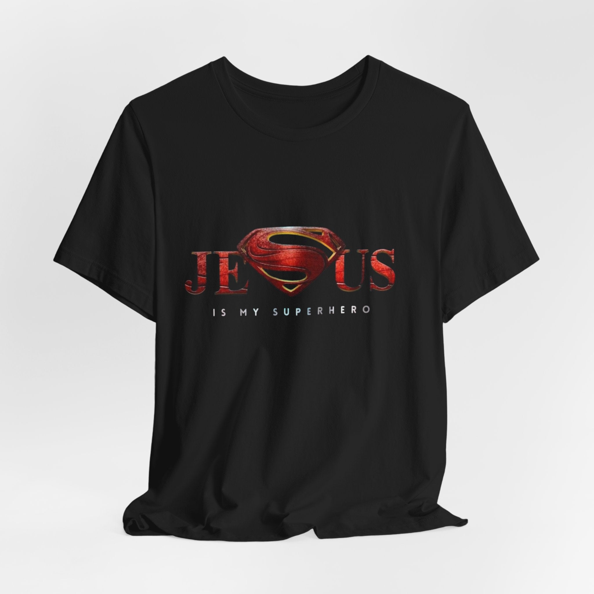 Essence Jesus is My Superhero Tee - Unisex Jersey Short Sleeve Shirt, Christian T-Shirt, Gift for Faith Enthusiasts, Religious Apparel, [...]