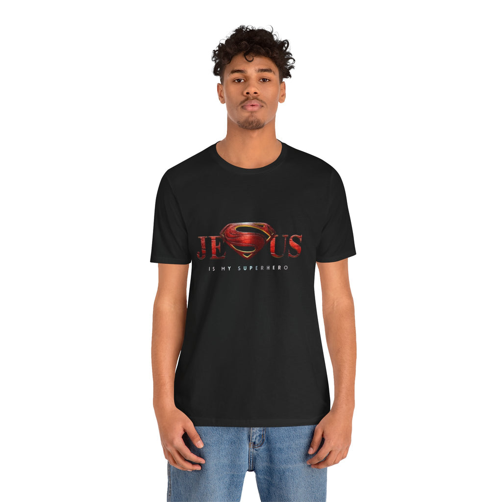 Essence Jesus is My Superhero Tee - Unisex Jersey Short Sleeve Shirt, Christian T-Shirt, Gift for Faith Enthusiasts, Religious Apparel, [...]