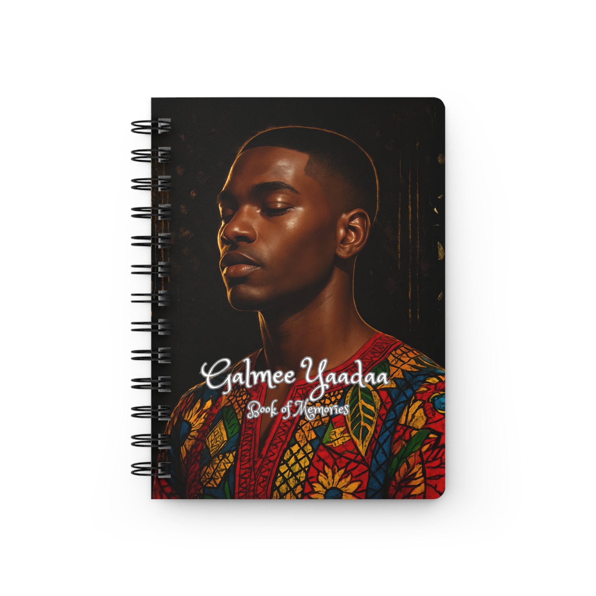 Galmee Yaadaa Men's Daily Journal, Book of Memories, Artistic Notebook, Writing Journal, Gift for Self or Family, Unique Keepsake