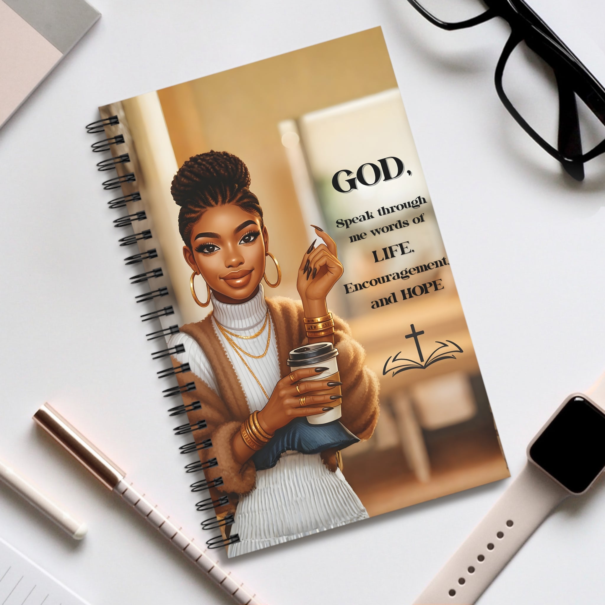 Essence of the Ancestors Inspirational Themed Spiral Journal