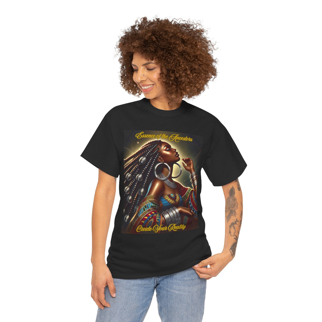 Essence of the Ancestors (Create Your Reality) Unisex Tee - Wearable Afrocentric Art, Unique Gift, Casual Ware, Birthday Present, Celebration Apparel