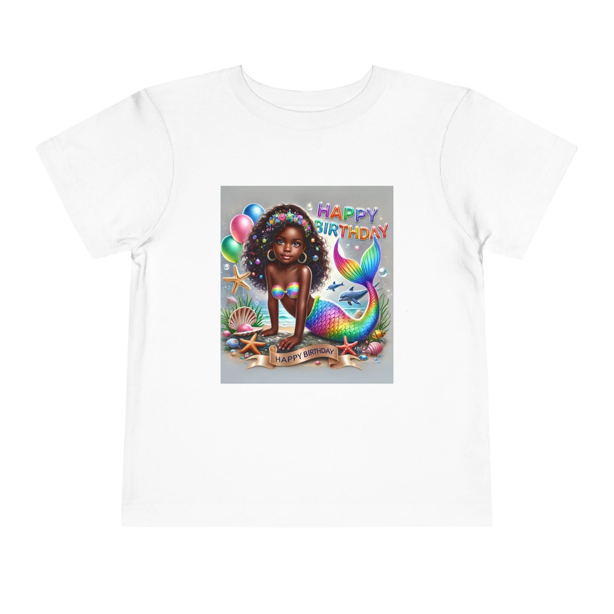 Essence (Mermaid Birthday Girl) Toddler Short Sleeve T-Shirts