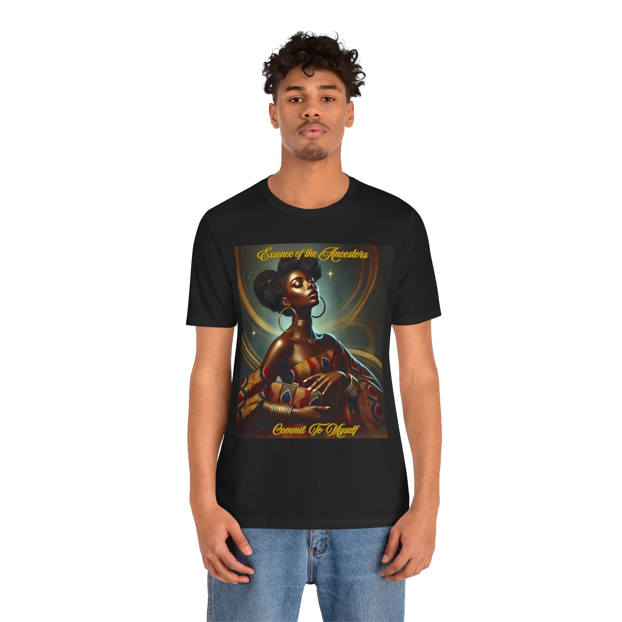 Essence of the Ancestors (Commit To Myself) Unisex TeeDesign, Gift for Art Lovers, Cultural Apparel, Statement Shirt, Unique Fashion
