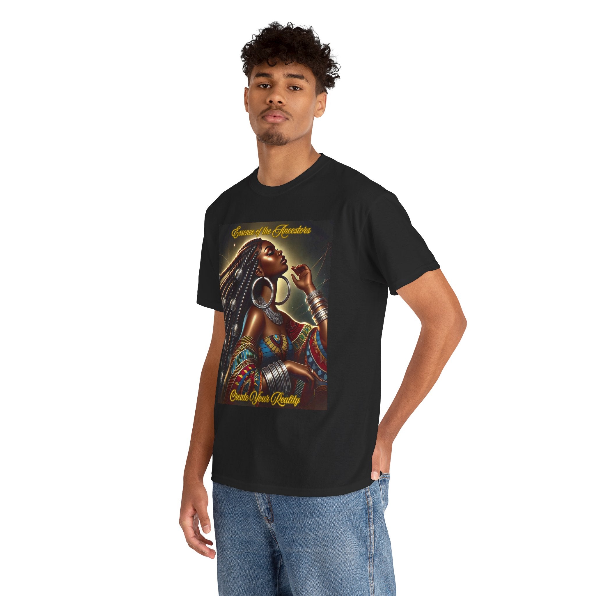 Essence of the Ancestors (Create Your Reality) Unisex Tee - Wearable Afrocentric Art, Unique Gift, Casual Ware, Birthday Present, Celebration Apparel