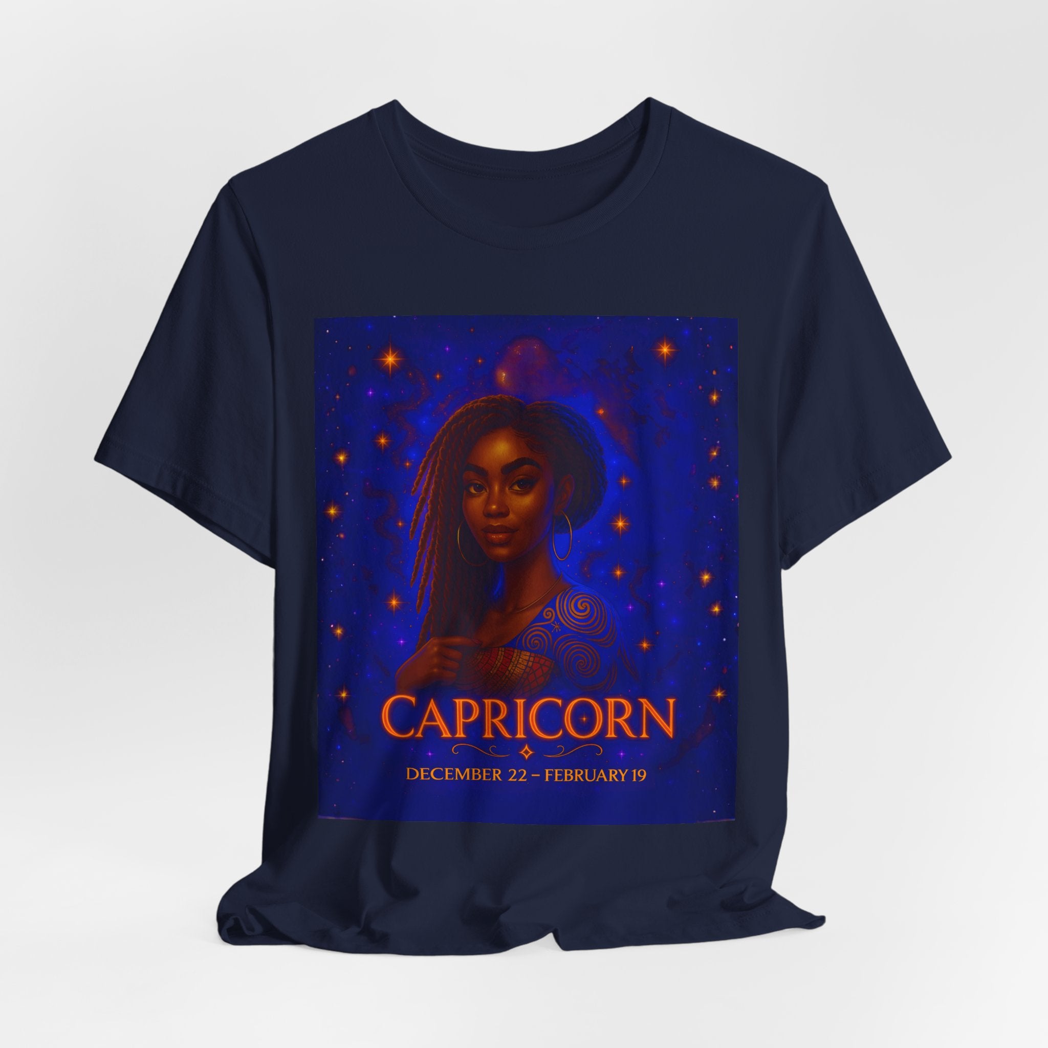 Essence Capricorn Unisex Jersey Tee - Zodiac Sign Shirt for Astrology Lovers, Birthday Gift, Horoscope T-Shirt, Cosmic Apparel, Starry Nights